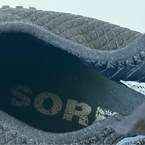 Sorel Kinetic Sneakers Women Size 9.5 Slip On Platform Black Tan Casual Comfy - Picture 12 of 13